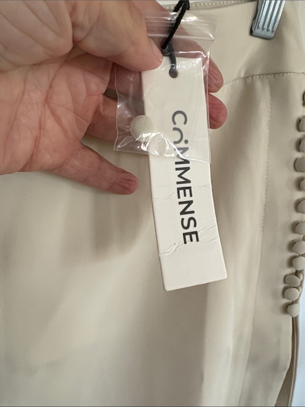 Commense Button Detailed Side Slit Mini Skirt NWT Size M - Picture 7 of 7